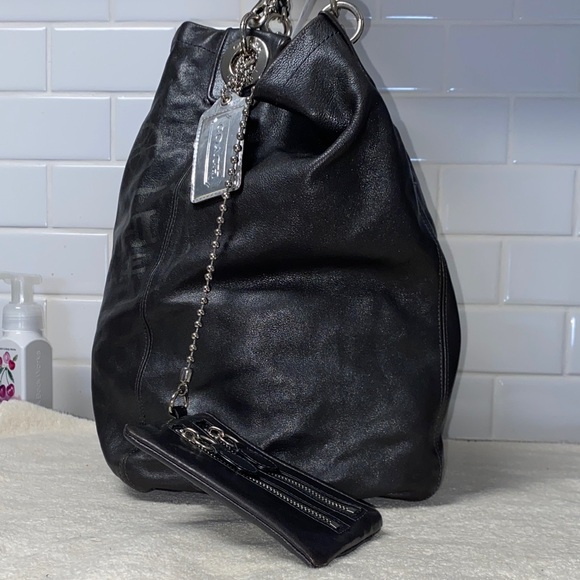 Coach Alex Op Art Print shoulder bag with matching wristlet - Picture 6 of 15